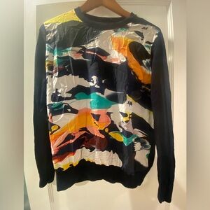 Cos silk front wool sweater jumper